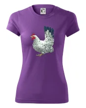 Slepice kreslená bílá