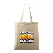 3D nápis Keep Calm and HODL Bitcoin