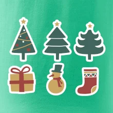 Vánoční sada - stromky a dárky