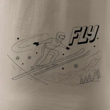 Skokan na lyžích černý obrázek FLY