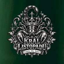 Král listopadu královský štír a koruna