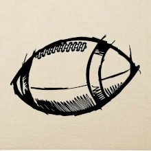 Americký fotbal míč skica