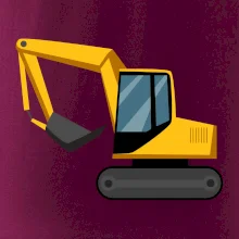 Bagr bez nápisu  z boku