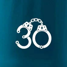 Narozeninové tričko pro policajta - pouta 30