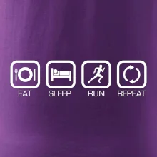Eat sleep run repeat v řadě