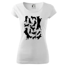 Border kolie siluety