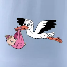 Čáp a miminko - holka (Hana-creative)