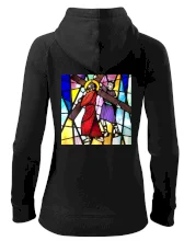 Vitráž - Ježíš a kříž