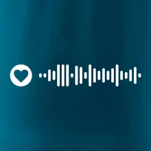 Zamilovaný Spotify kód na prsu