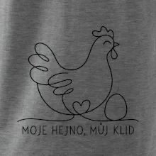Minimalistická slepice s vejcem a srdcem
