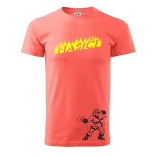 Hasič stojící - nápis hasiči - Velký nápis  na zádech