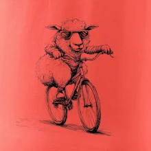 Ovce s brýlemi na kole