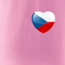 Česká vlajka srdce - pravé prso
