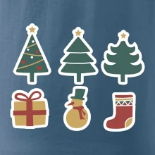 Vánoční sada - stromky a dárky