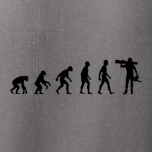 Evoluce dřevorubec - pila a kmen