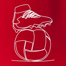 Fotbalový míč kopačka jedním tahem