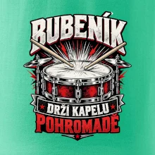 Bubeník drží kapelu pohromadě - červený rockový buben