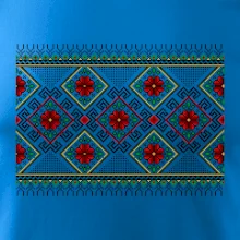 Ukrajinský vzor - Červeno Zelený