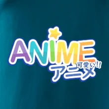 Anime nápis duhový