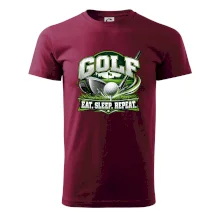 Golfová hůl s míčkem eat sleep repeat