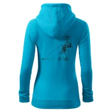 Kreslený rybář na pařezu