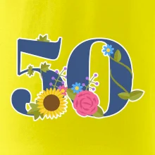 Květinové číslo kreslené - 50