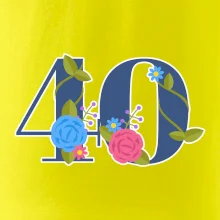 Květinové číslo kreslené - 40