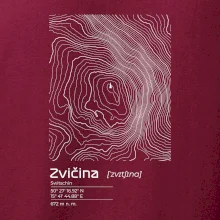 Zvičina - vrstevnice v obdélníku