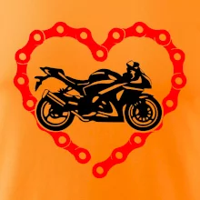 Moto srdce řetěz - silniční