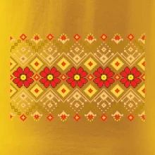 Ukrajinský vzor  - Červené květiny