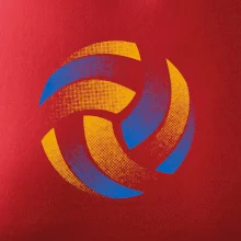 Volejbalový míč rastr barevný