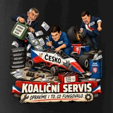 Macinka opravuje závodní auto ČESKO
