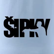 Šipky - nápis se šipkařem