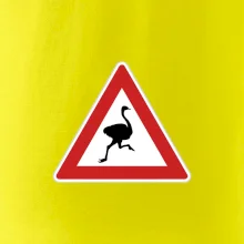 Dopravní značka - Pozor pštros