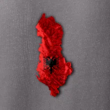 Mapa Albánie reliéf hor