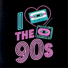 I love 90s - neon a kazeta