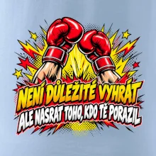 Není důležité vyhrát - komiksové červené boxerské rukavice