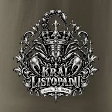 Král listopadu královský štír a koruna