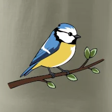 Sýkorka modřinka na větvi