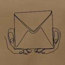 Obálka pošták jedním tahem