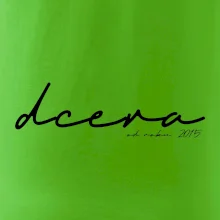 Psací nápis syn - dcera s ročníkem