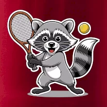 Mýval hraje tenis kreslený