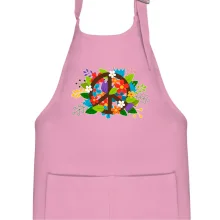 Peace symbol prorostlý květinami