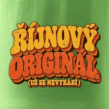 Říjnový originál už se nevyrábí retro nápis