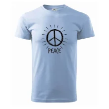 Peace symbol černobílý