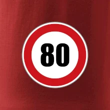 Dopravní značka - omezení rychlosti 80