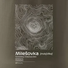 Milešovka - vrstevnice v obdélníku