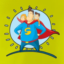 Táta superman - holka a kluk