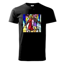 Vitráž - Ježíš a kříž