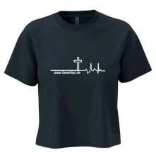 Jesus Saved My Life kříž ekg